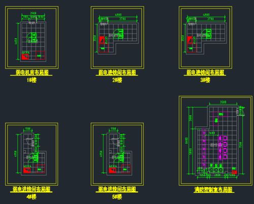 某宾馆弱电工程系统图 14个子系统含客房控制